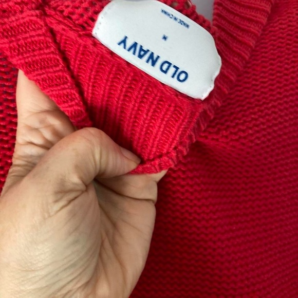 Old Navy Vibrant Red Knit Sweater M - Picture 3 of 3